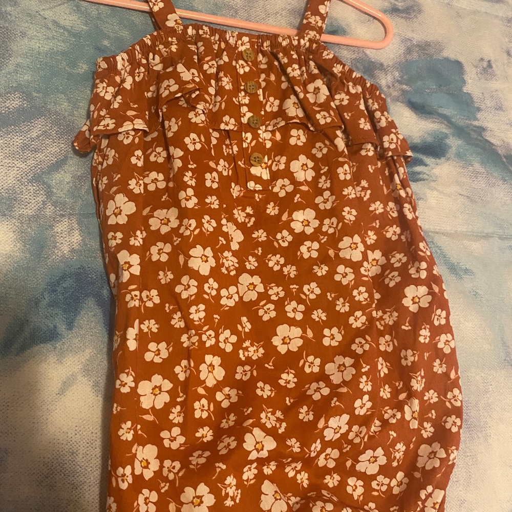 Maroon & Pink Flower Romper